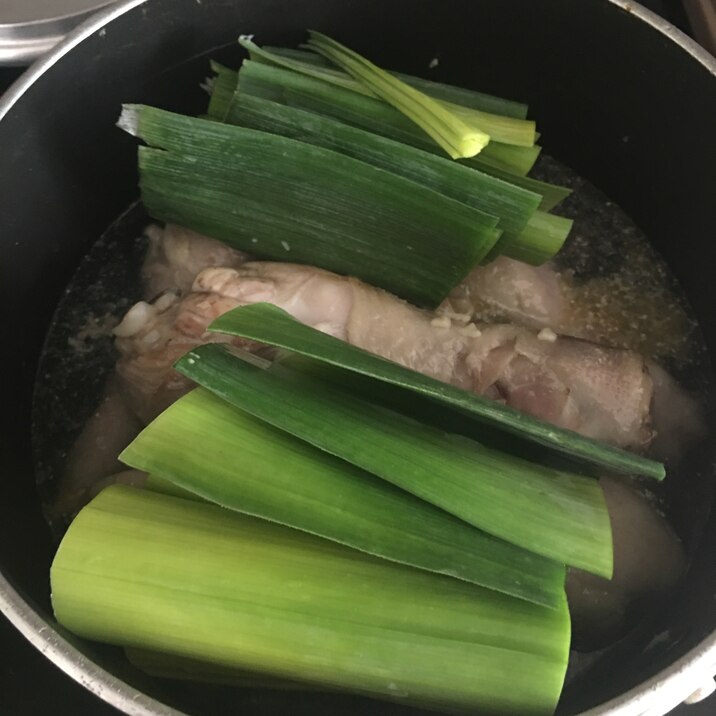 鶏肉とネギの煮物